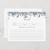 ブルーウォーターカラーフローラレシピ エンクロージャーカード (正面/裏面)