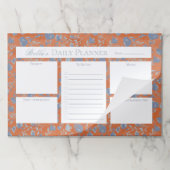 ブルーウォーターカラーフローラ大きなティアウェイ紙パッド ペーパーパッド (折り畳み)