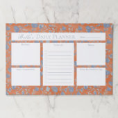 ブルーウォーターカラーフローラ大きなティアウェイ紙パッド ペーパーパッド (正面)