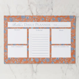 ブルーウォーターカラーフローラ大きなティアウェイ紙パッド ペーパーパッド