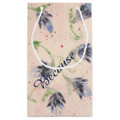 ブルーウォーターカラーフローラ抱き枕 スモールペーパーバッグ (裏面)