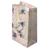 ブルーウォーターカラーフローラ抱き枕 スモールペーパーバッグ (正面アングル)