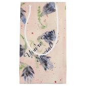 ブルーウォーターカラーフローラ抱き枕 スモールペーパーバッグ (正面)