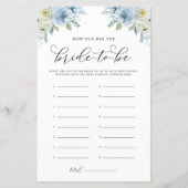 ブルーウォーターカラーフローラ新婦のゲームは何歳 (正面)