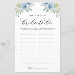 ブルーウォーターカラーフローラ新婦のゲームは何歳