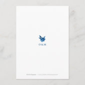 ブルーウォーターカラーフローラ結婚Chinoiserieの詳細 エンクロージャーカード (裏面)