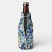 ブルーウォーターカラーフローラ40th誕生日パーティー ボトルクーラー (ボトル裏面)