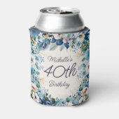 ブルーウォーターカラーフローラ40th誕生日パーティー 缶クーラー (缶裏面)