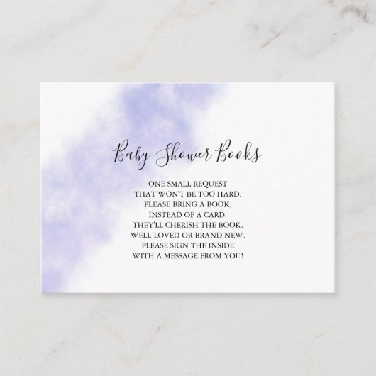 ブルーウォーターカラーブック(ベビーカード) エンクロージャーカード (正面)