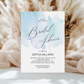 ブルーウォーターカラーブライダルシャワー招待 招待状