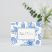 ブルーウォーターカラーブーケ サンキューカード (スタンド正面)