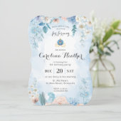 ブルーウォーターカラープリンセスキャッスルガール招待状 招待状 (スタンド正面)