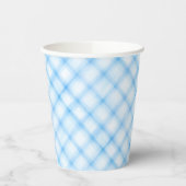 ブルーウォーターカラープレイドベビーシャワー紙カップ 紙コップ (左)