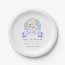 ブルーウォーターカラーベア1歳の誕生日パーティー