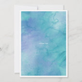 ブルーウォーターカラーベビーシャワーの招待 招待状 (裏面)