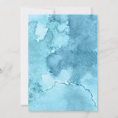 ブルーウォーターカラーベビーシャワー招待状 招待状 (裏面)