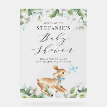 ブルーウォーターカラーベビーディアウッドランドベビーシャワー