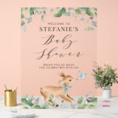 ブルーウォーターカラーベビーディアウッドランドベビーシャワー アクリルサイン (ウェディング)