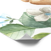 ブルーウォーターカラーベビーディアウッドランドベビーシャワー ポスター (角)