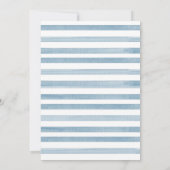 ブルーウォーターカラーホエールボーイ赤ちゃんシャワーありがとう サンキューカード (裏面)