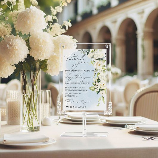 ブルーウォーターカラーホワイトローズミニマリストナプキン感謝してい メニュー