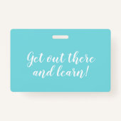 ブルーウォーターカラーホームスクール学生証バッジ バッジ (裏面)