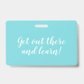 ブルーウォーターカラーホームスクール教育者IDバッジ バッジ (Back)