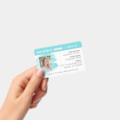 ブルーウォーターカラーホームスクール教育者IDバッジ バッジ (Handheld)