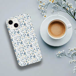 ブルーウォーターカラーボタニカル柄 Case-Mate iPhone 14ケース