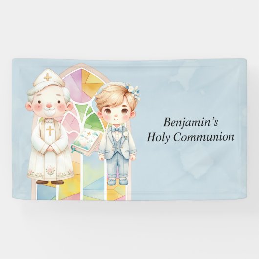 ブルーウォーターカラーボーイ1st.聖餐式 横断幕 (横)