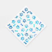 ブルーウォーターカラーポープリント誕生日 スタンダードランチョンナプキン (角)