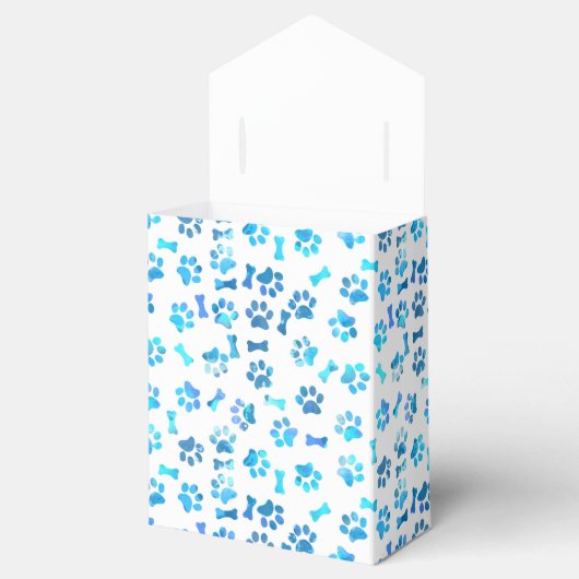 ブルーウォーターカラーポープリント誕生日 フェイバーボックス (オープン)