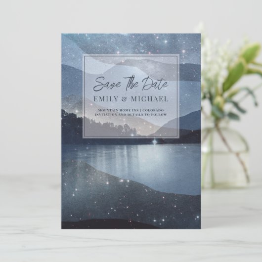 ブルーウォーターカラーマウンテンレイクフォレストスターズ セーブザデート (スタンド正面)