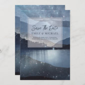 ブルーウォーターカラーマウンテンレイクフォレストスターズ セーブザデート (正面/裏面)