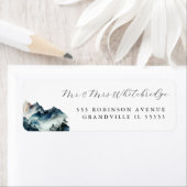 ブルーウォーターカラーマウンテン住所 シール (インサイチュ)