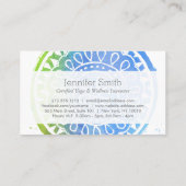 ブルーウォーターカラーマンダラヨガとウェルネス 名刺 (裏面)