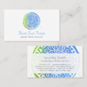 ブルーウォーターカラーマンダラヨガとウェルネス 名刺 (正面/裏面)