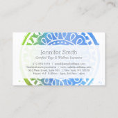 ブルーウォーターカラーマンダラヨガとウェルネス 名刺 (裏面)