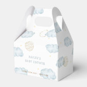 ブルーウォーターカラームーンスタークラウドボーイベビーシャワー フェイバーボックス (裏面サイド)