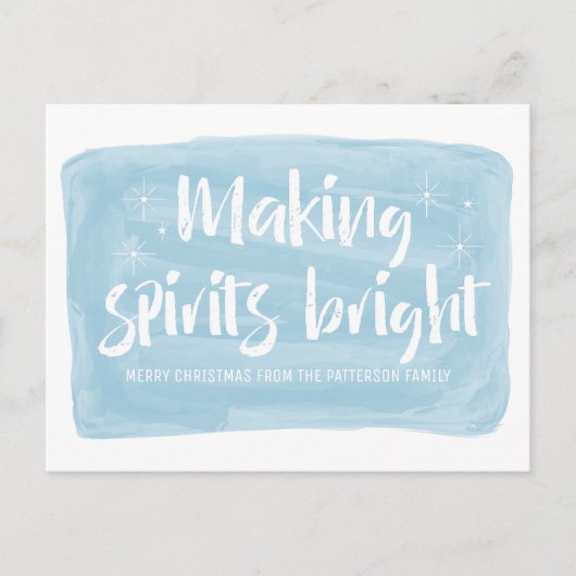 ブルーウォーターカラーメイキングスピリッツ明るい休日 シーズンポストカード (正面)