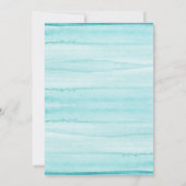 ブルーウォーターカラーモダンボーイバプテスマ招待状 招待状 (裏面)