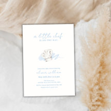 ブルーウォーターカラーモダンリトルシェフベビーシャワー