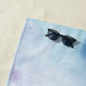 ブルーウォーターカラーモノグラム ビーチタオル (インサイチュ)