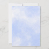 ブルーウォーターカラーユーカリプトゥスグリーンバプテスマ 招待状 (裏面)