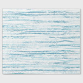 ブルーウォーターカラーラインパターンのラッピング紙 ラッピングペーパー (フラット)