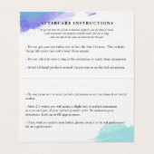 ブルーウォーターカラーラッシュアーティストアフターケアロイヤリティ 名刺 (内部フラット)