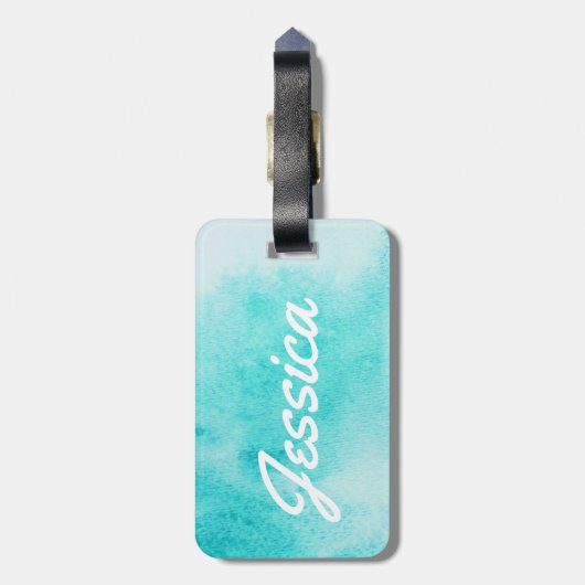 ブルーウォーターカラーランドホー!ネイビーいかりクルーザー ラゲッジタグ (裏面縦)