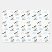 ブルーウォーターカラーリトルコウ ラッピングペーパーシート (正面2)