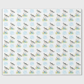 ブルーウォーターカラーリトルコウ ラッピングペーパー (フラット)