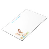 ブルーウォーターカラーリトルバニー ノートパッド (アングル)